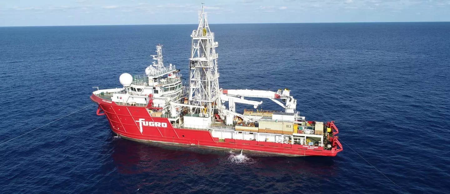 Fugro Mariner prior to mobilisation to work site in Asia Pacific