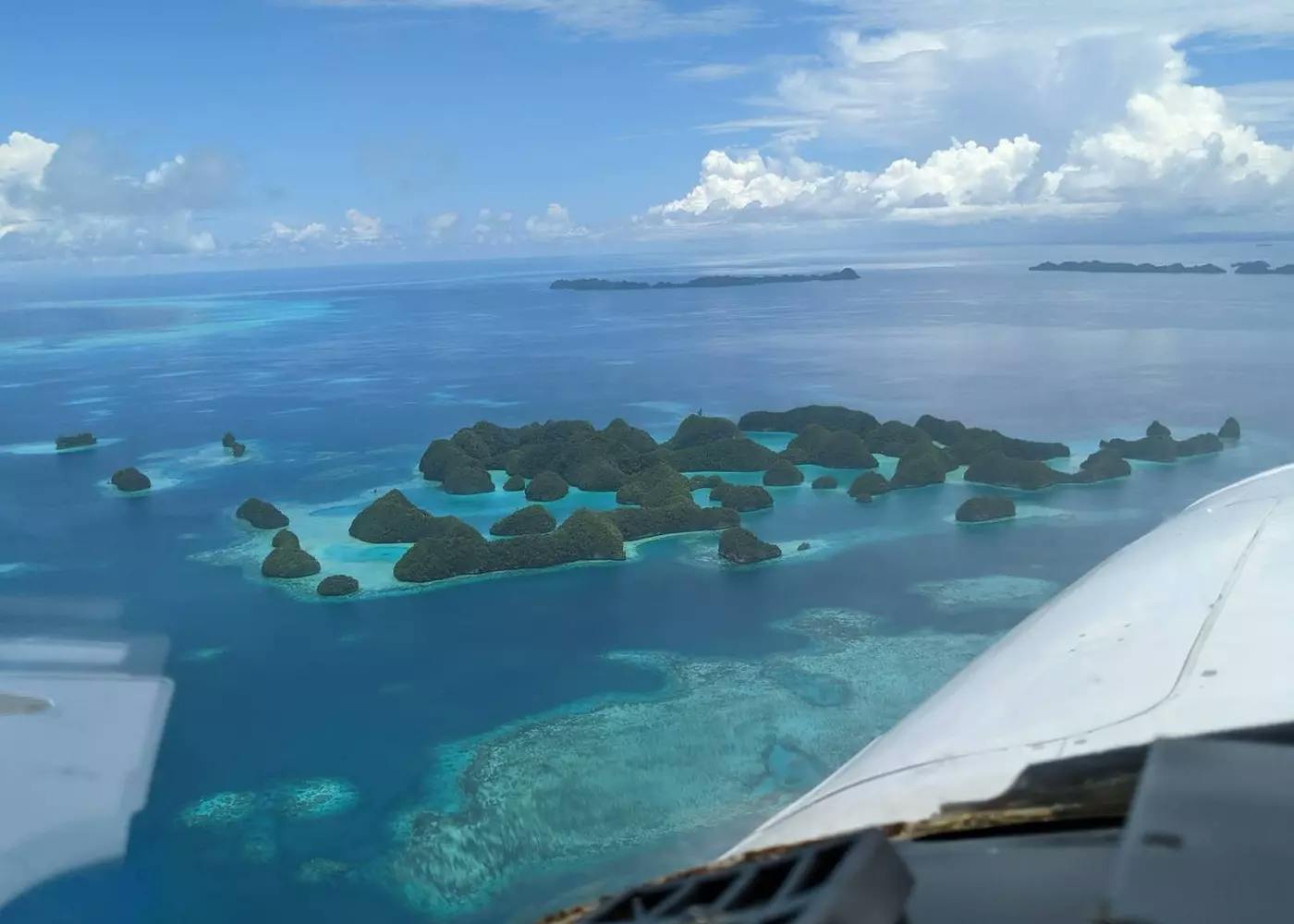 Airborne lidar capture over the Palau Islands, Pacific