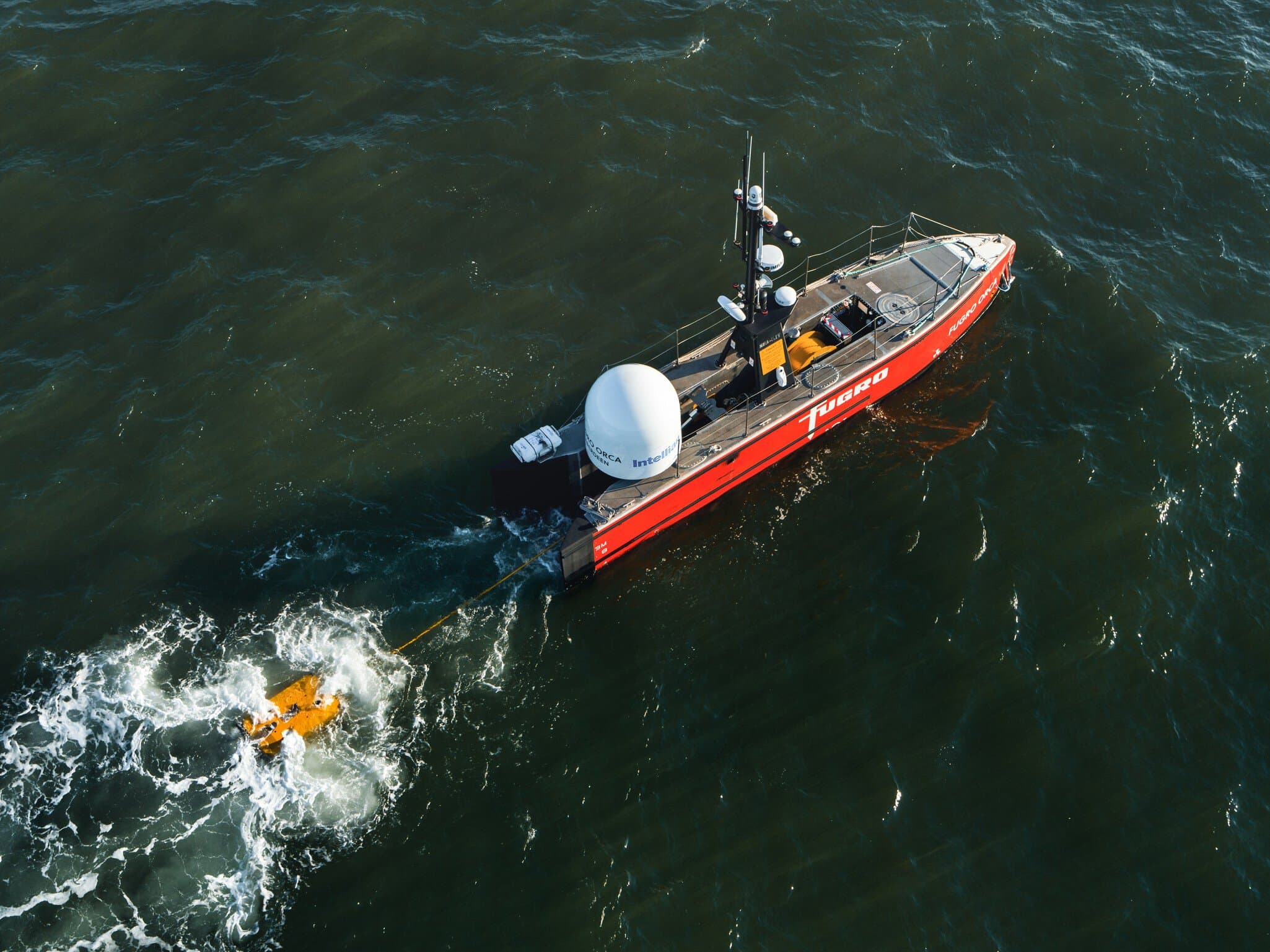 Fugro Orca / Blue Essence / Taqa project / North Sea / 3 March 2022
Fugro Blue Essence USV and Blue Volta eROV in the North Sea