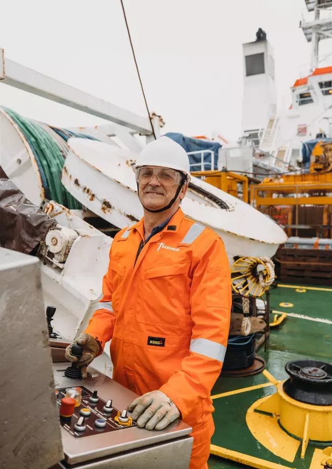 Survey engineer onboard Fugro Galaxy